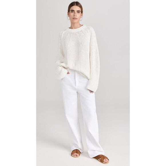 Free People Take Me Home Sweater White Size Small Chunky Knit - Picture 2 of 8